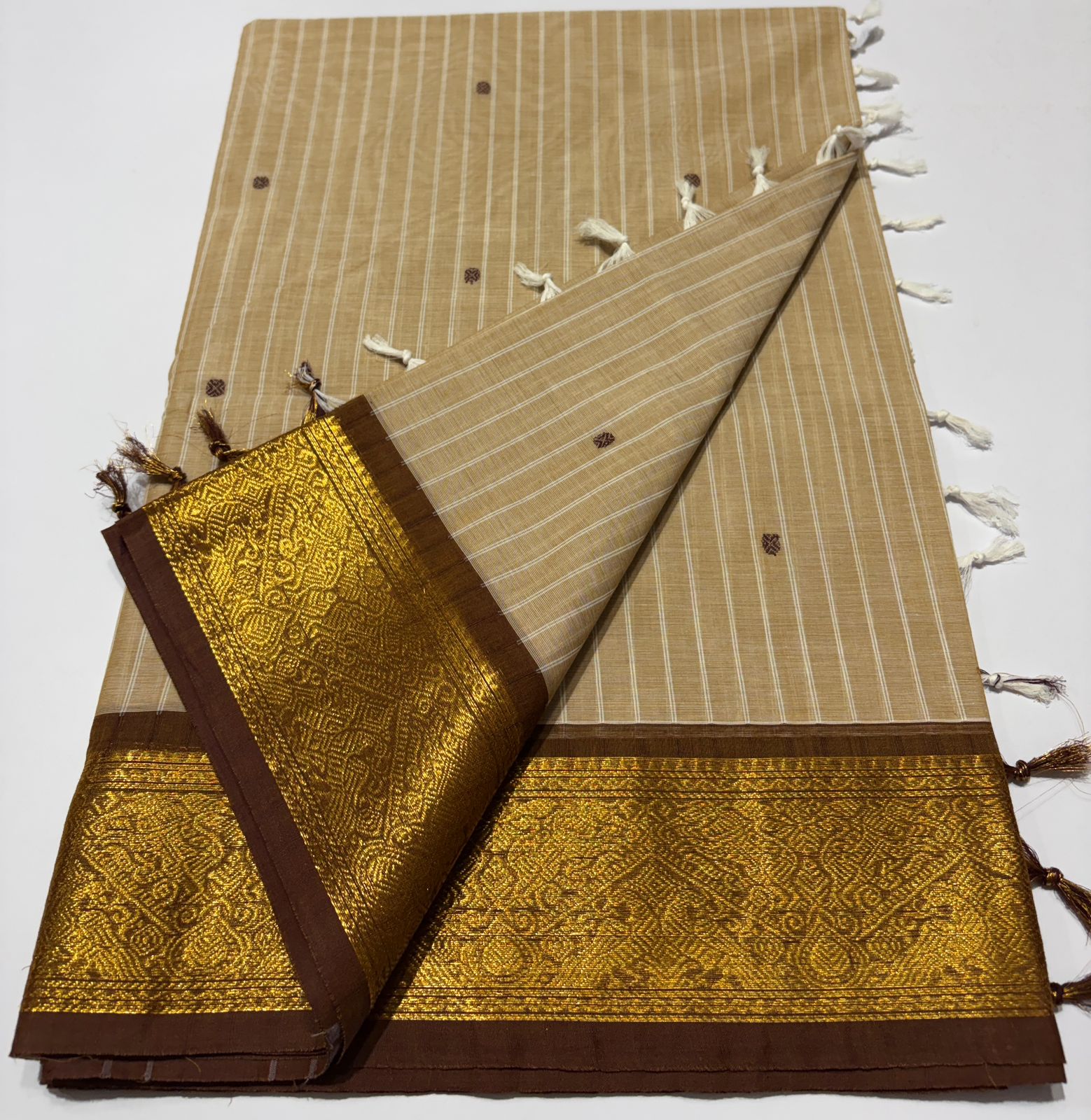 Tussar Silk or Mangalagiri Cotton-Silk Saree.